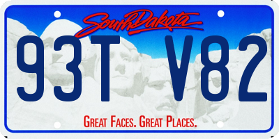 SD license plate 93TV82