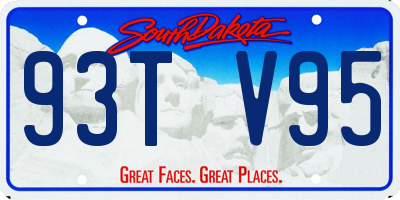 SD license plate 93TV95