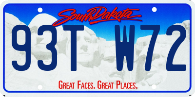 SD license plate 93TW72