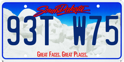 SD license plate 93TW75