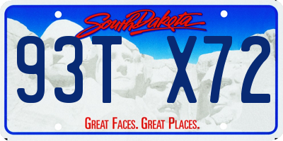 SD license plate 93TX72