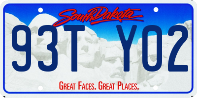 SD license plate 93TY02