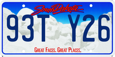SD license plate 93TY26