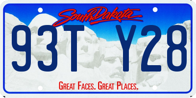 SD license plate 93TY28