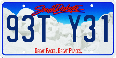 SD license plate 93TY31