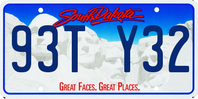 SD license plate 93TY32