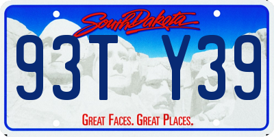 SD license plate 93TY39