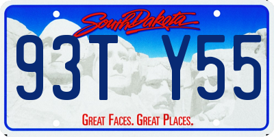 SD license plate 93TY55