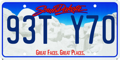 SD license plate 93TY70