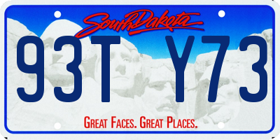 SD license plate 93TY73