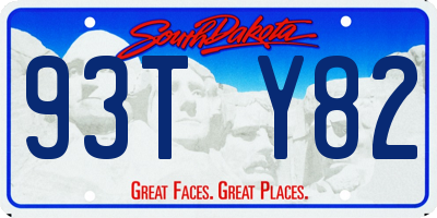 SD license plate 93TY82
