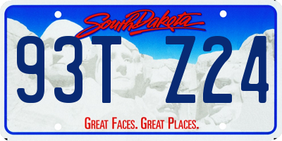 SD license plate 93TZ24