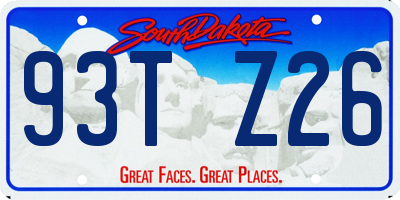 SD license plate 93TZ26