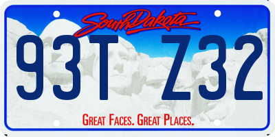 SD license plate 93TZ32