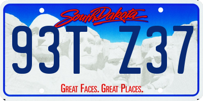 SD license plate 93TZ37