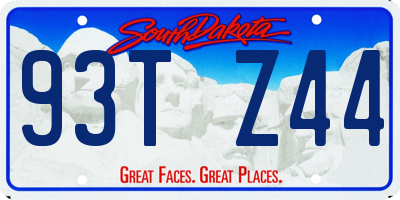 SD license plate 93TZ44