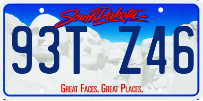 SD license plate 93TZ46