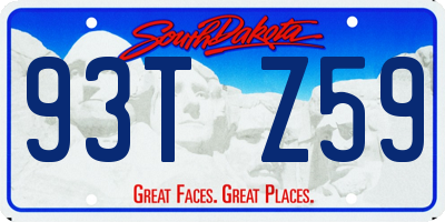 SD license plate 93TZ59