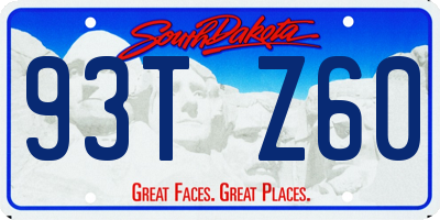 SD license plate 93TZ60