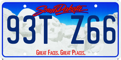SD license plate 93TZ66