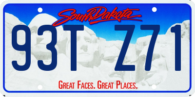 SD license plate 93TZ71