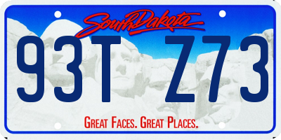 SD license plate 93TZ73