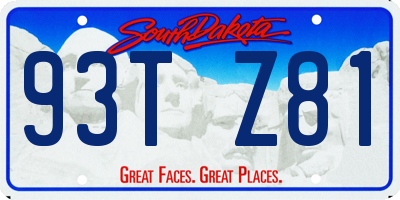 SD license plate 93TZ81