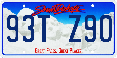 SD license plate 93TZ90