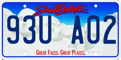 SD license plate 93UA02