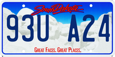 SD license plate 93UA24