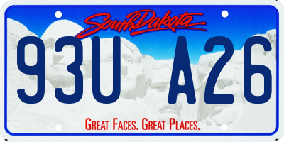 SD license plate 93UA26