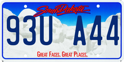 SD license plate 93UA44