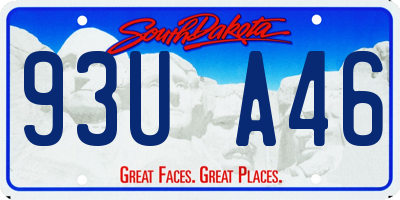 SD license plate 93UA46
