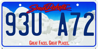SD license plate 93UA72