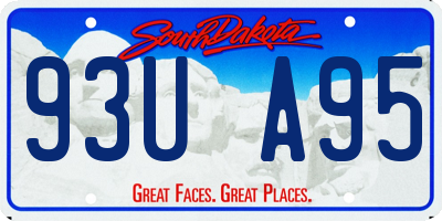 SD license plate 93UA95