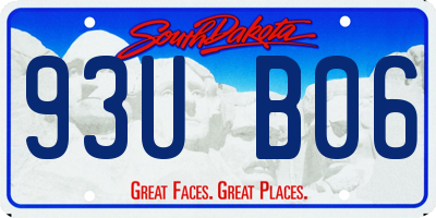 SD license plate 93UB06