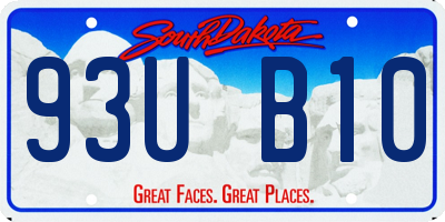 SD license plate 93UB10