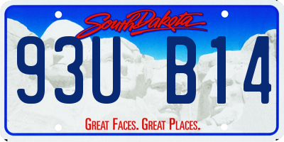 SD license plate 93UB14