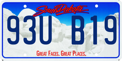 SD license plate 93UB19