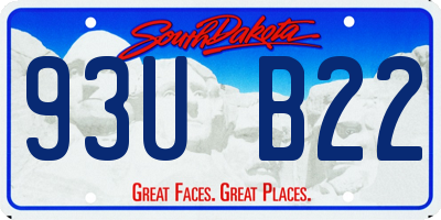 SD license plate 93UB22
