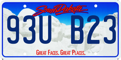 SD license plate 93UB23