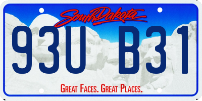 SD license plate 93UB31
