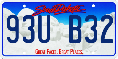 SD license plate 93UB32