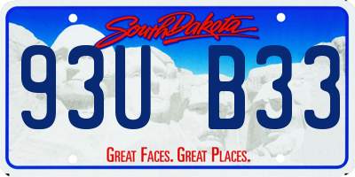 SD license plate 93UB33