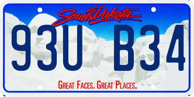 SD license plate 93UB34