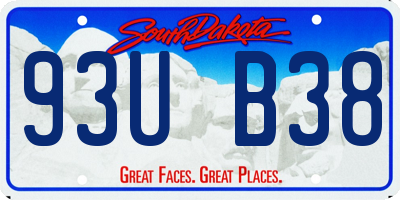 SD license plate 93UB38