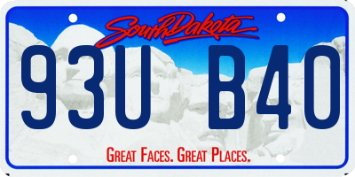 SD license plate 93UB40