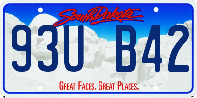 SD license plate 93UB42
