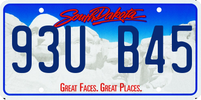 SD license plate 93UB45