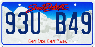 SD license plate 93UB49